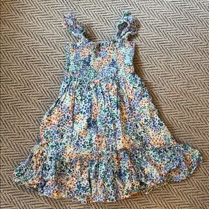 Crewcuts - Smocked Floral Sundress for Girls - Blue Multi